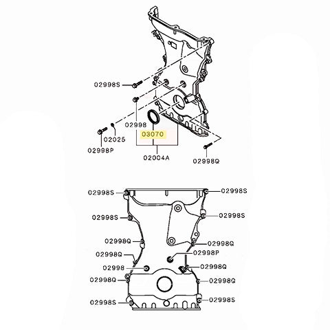 OEM Mitsubishi Parts, OEM Mitsubishi Front Cover Oil Seal | 2008-2015 Mitsubishi Evo X (1052B433)