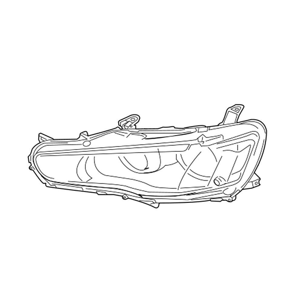 OEM Mitsubishi Parts, OEM Mitsubishi Halogen Headlight Assembly (No LED) | 2008 Mitsubishi Evo X