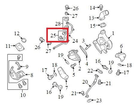 OEM Mitsubishi Parts, OEM Mitsubishi Turbo Water Feed Line Mounting Bolt | EVO VIII & IX (MF140203)