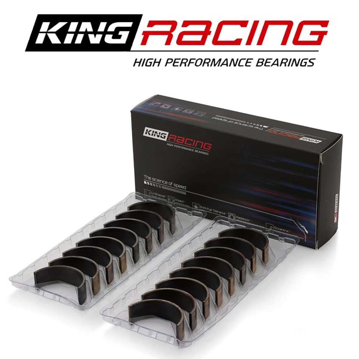 King Engine Bearings, Oversized .25 Racing Rod Bearings Set for Acura B17A1/B18A1/B18B1 by King Engine Bearings (CR 439XP0.25)