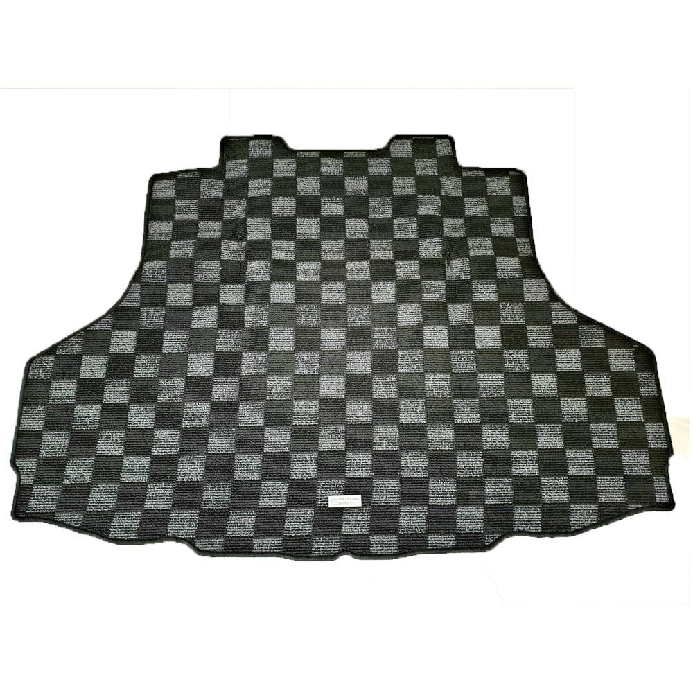 Phase 2 Motortrend, P2M Checkered Race Floor Mats | 2003-2006 Mitsubishi Evo 8/9 (P2-CPTEVO8DGTR-TP)