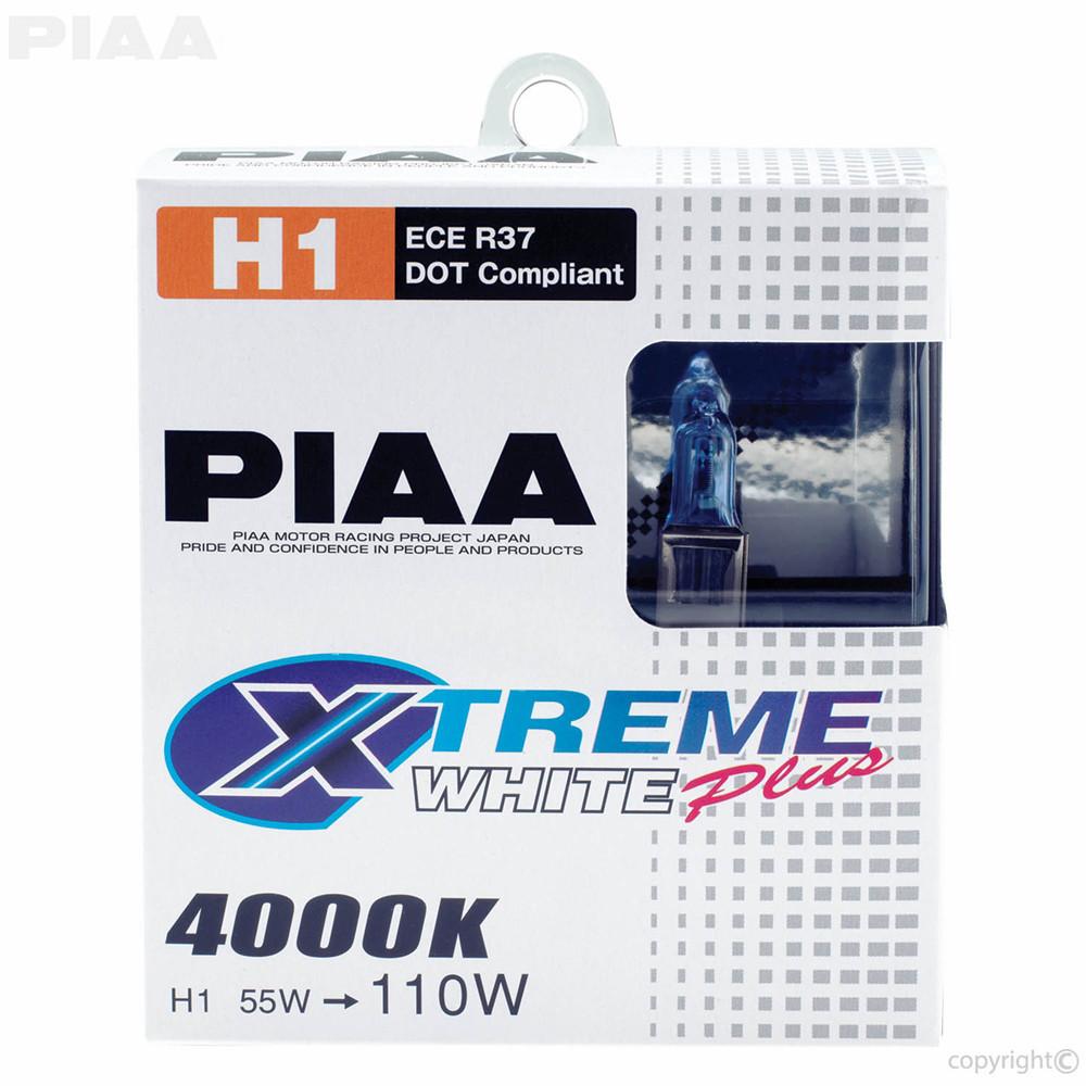 PIAA, PIAA H1 XTreme White Plus Twin Pack Halogen Bulbs (11655)