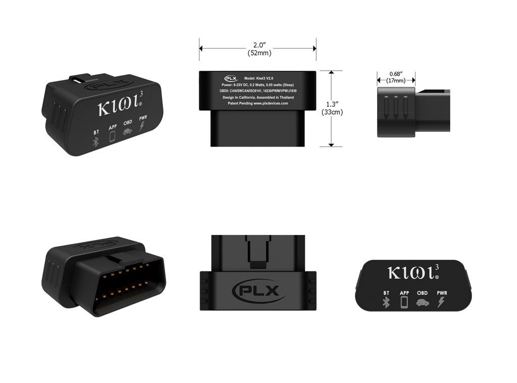 PLX Devices, PLX Devices Kiwi 3 OBDII / CAN Adapter (897346002832)