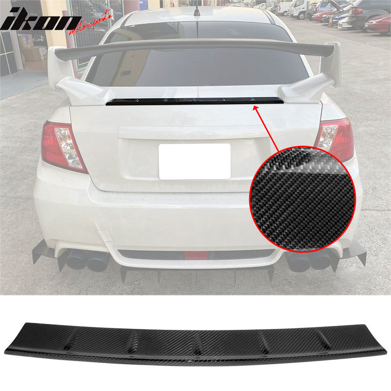 Ikon Motorsports, 08-14 Subaru Impreza 3rd WRX STI Style Rear Spoiler Wing Carbon Fiber