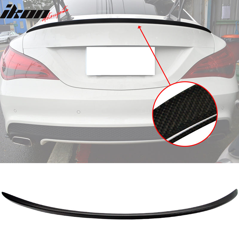 Ikon Motorsports, 13-19 Benz W117 C117 CLA-Class M3 Style Rear Spoiler Wing Carbon Fiber