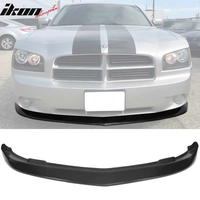 Ikon Motorsports, 2006-10 Dodge Charger V2 Style Unpainted Front Lip Splitter Spoiler PU