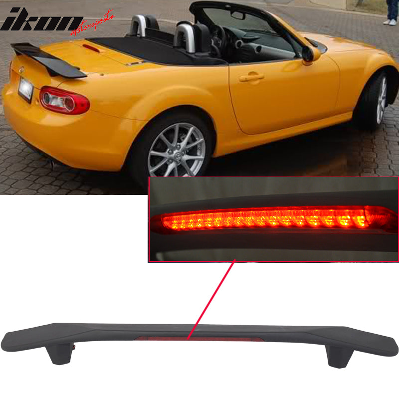 Ikon Motorsports, 2006-15 Mazda Miata MX5 Convertible Rear Spoiler Wing LED Brake Light