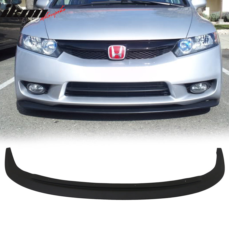 Ikon Motorsports, 2006-2008 Honda Civic 4Dr STI Style Front Bumper Lip Chin Spoiler PU