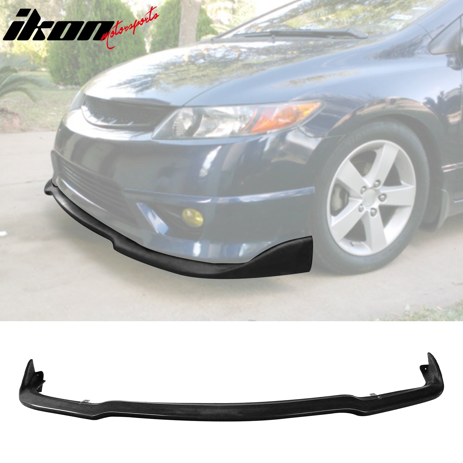 Ikon Motorsports, 2006-2008 Honda Civic Coupe CS Style Front Lip Bumper Lower Spoiler PU