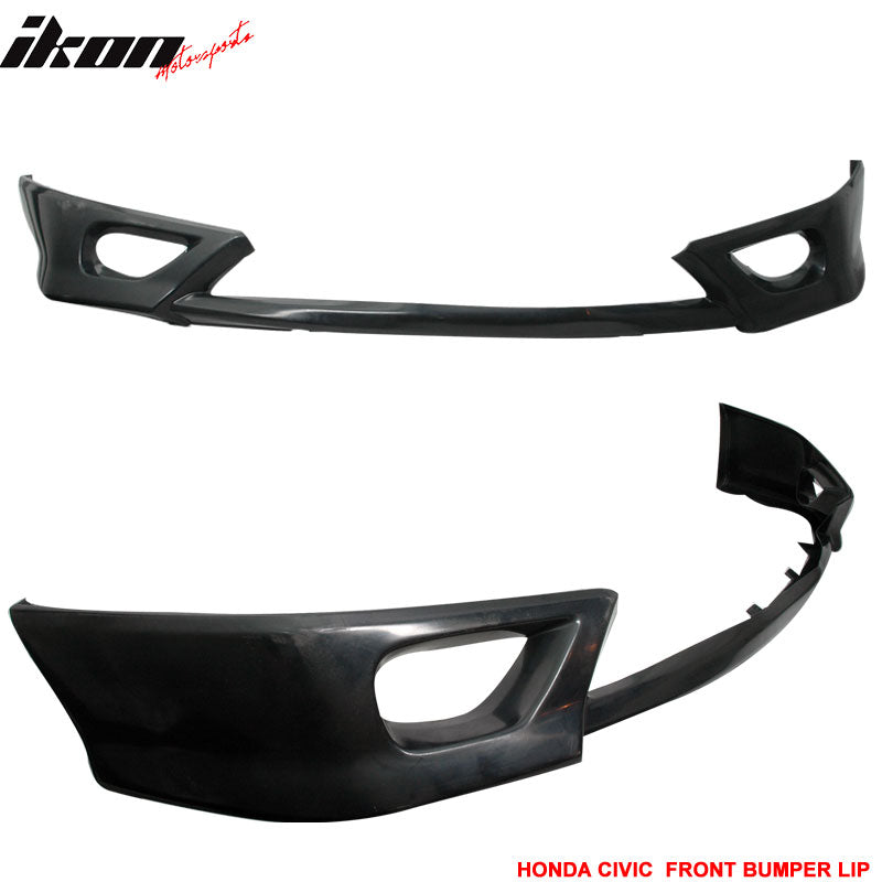 Ikon Motorsports, 2006-2008 Honda Civic Coupe HF-P Style Unpainted Front Lip Splitter PU