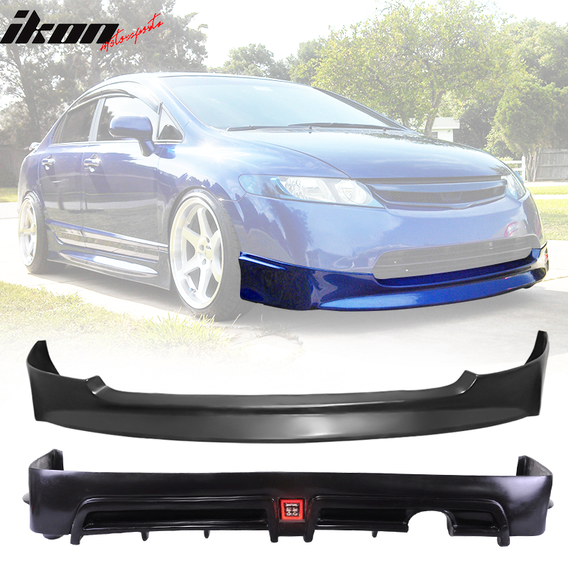 Ikon Motorsports, 2006-2008 Honda Civic MUG Front Lip Rear Lip PU PP 3rd Brake Light