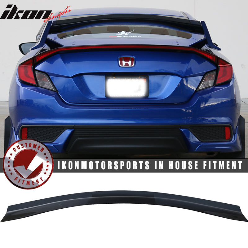 Ikon Motorsports, 2006-2008 Honda Civic Transparent Smoke Top Gurney Flap Trunk Spoiler