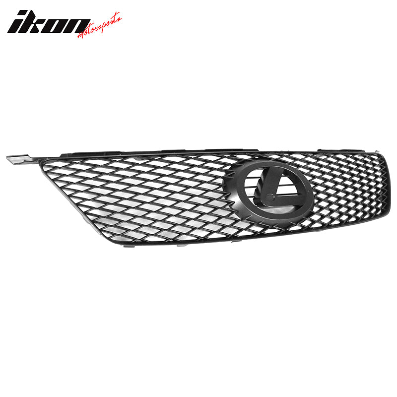 Ikon Motorsports, 2006-2008 Lexus IS250 IS350 Black Mesh Front Hood Grille Grill ABS