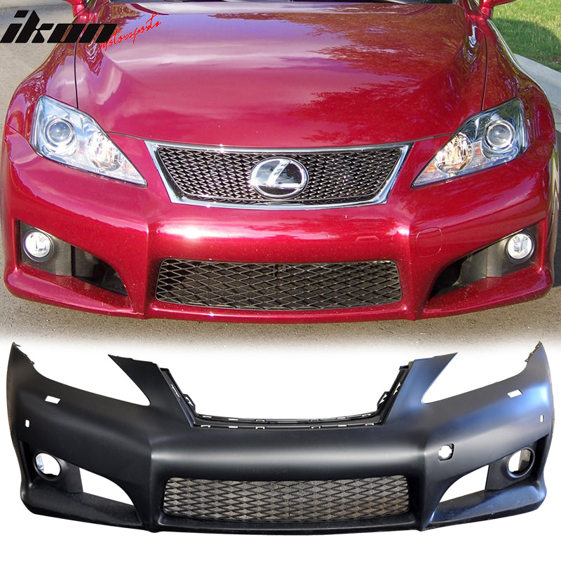 Ikon Motorsports, 2006-2009 Lexus IS250 IS350 PP Front Bumper Cover Conversion With PDC